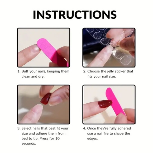 NEW Gold Foil Sage Green Yellow Elegant Press On Nail Kit Glue French - Picture 7 of 8